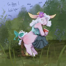 accessory anthro bodily_fluids bottomwear bottomwear_down bow_(feature) bow_accessory bow_ribbon clothing crouching feces female flower flower_in_hair food furgonomics genital_fluids hair hair_accessory nature outside peeing plant pooping pooping_on_floor pooping_on_grass popsicle public red_solo_cup ribbons scatplay skirt_down solo tail tail_accessory tail_bow tail_ribbon urine cutcoriander popsicle_(cutcoriander) asinus donkey equid equine mammal 1:1 hi_res