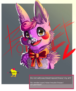 anthro bow_(feature) bow_tie female hair machine pink_hair puppet red_cheeks solo yellow_eyes hiyoko five_nights_at_freddy's scottgames sister_location bonnet_(fnafsl) animatronic lagomorph leporid mammal rabbit robot 2016 5:6 absurd_res digital_media_(artwork) distracting_watermark hi_res watermark