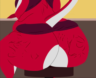 after_vore anthro big_breasts big_butt body_outline breasts butt butt_focus butt_jiggle butt_slap clothing death dorsal_fin female female_pred fin huge_butt jiggling multicolored_body overweight red_body sadism sentient_fat sitting_on_stool slap tight_clothing vore flightlesslizard sound_warning akai_(flightlesslizard) ambiguous_species aquatic fish shark 2d_animation animated frame_by_frame short_playtime sound video