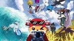 16:9 ailurid anthro avian bird canid canine cat_fish_(sar) catfish clothing cowboy_hat domestic_cat emu felid feline felis fish fox group hat headgear headwear hi_res male mammal marine pixile_studios ratite red_panda super_animal_royale surfboard surfing torau umbrella widescreen