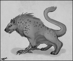 black_border bodily_fluids border chimeric_legs drooling feral male membrane_(anatomy) patagium saliva solo oddbird xalvador avian bird canid canine canis chimera flying_squirrel hybrid hyena mammal rodent sciurid spotted_hyena wolf 2014 6:5 monochrome
