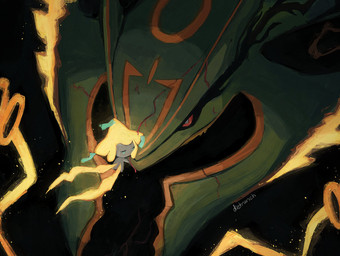 ambiguous_gender blood blood_drip bodily_fluids dark dripping duo eyes_closed feral floating glowing glowing_body green_body hug markings minor_wound red_eyes size_difference white_body wounded yellow_body yellow_markings dietranch mythology nintendo pokemon dragon generation_3_pokemon generation_6_pokemon jirachi legendary_pokemon mega_evolution mega_rayquaza mythological_creature mythological_scalie pokemon_(species) rayquaza scalie dark_theme digital_media_(artwork) digital_painting_(artwork) english_description hi_res painting_(artwork) signature