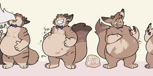 abdominal_bulge ambiguous_gender anthro bodily_fluids bow_tie death digestion digestion_noises drooling duo licking licking_lips licking_own_lips oral_vore saliva soft_vore species_transformation swallowing swallowing_sound_effect tail_outside_mouth tongue tongue_out trait_theft transformation transformation_through_vore vore weight_gain eclairscollection nintendo pokemon felid feline generation_3_pokemon mammal pokemon_(species) zangoose hi_res