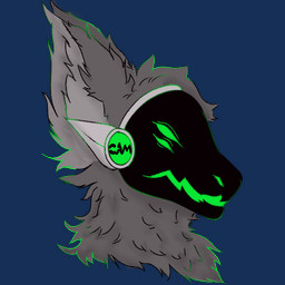 angry anthro body_hair c.a.m. cybernetics fluffy fluffy_ears fluffy_hair fur glowing glowing_body glowing_eyes green_body green_eyes grey_body grey_fur grey_hair hair machine male metal metallic_body multicolored_body protogen_face protogen_visor protogenized robotic screen screen_face solo amislost yuri_chacal canid canine canis jackal mammal protogen 1:1 alpha_channel digital_drawing_(artwork) digital_media_(artwork) low_res