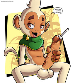 anthro balls big_penis bodily_fluids brown_eyes cum dialogue genital_fluids genitals humanoid_genitalia humanoid_penis looking_at_viewer male masturbation medial_ring mostly_nude penis scarf scarf_only solo talking_to_viewer text fourssss bloons_tower_defense ninja_kiwi druid_(bloons) haplorhine mammal monkey primate 2023 english_text hi_res