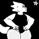 anthro belly big_breasts black_background black_clothing black_shirt black_topwear bouncing_breasts breast_drop breasts clothed clothing eyewear female flashing flashing_breasts genitals glasses navel nipples non-mammal_breasts partially_clothed pussy shirt simple_background solo tail tail_motion tailwag topwear heresysheep undertale_(series) alphys lizard reptile scalie 1:1 animated digital_media_(artwork) monochrome pixel_(artwork) short_playtime