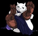 3_toes anthro blush bodily_fluids clothing curved_horn curvy_figure cute_fangs dressing fangs feet female foot_focus garter_straps horn legs_up legwear nylons open_mouth putting_on_socks robe soles solo stockings teeth thick_thighs toes white_body wrinkles stormdragonblue undertale undertale_(series) toriel bovid caprine goat mammal alpha_channel hi_res