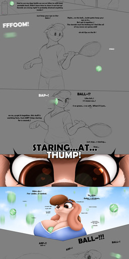 anthro assimilation breasts butt clothing corruption drain female feral gender_transformation hyper hypnosis infected infection male mind_control profanity text transformation undressing allbadbadgers conditional_dnp canid canine canis domestic_dog mammal wolf absurd_res comic english_text hi_res meme sequence