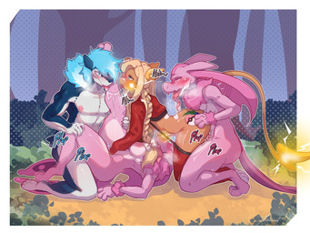 all_fours ambiguous_penetration anthro areola arm_tuft biped black_body blonde_hair bodily_fluids braided_hair braided_ponytail breasts clothing countershade_face countershade_torso countershading crop_top digitigrade electricity eye_contact eyebrows female female_penetrated fire flaming_hair forest foursome from_front_position group group_sex hair kneeling kneeling_sex legwear looking_at_another looking_at_partner love_ball lying male male/female male_penetrating male_penetrating_female medium_breasts missionary_position mostly_nude neck_tuft nipples nude on_back outside penetration penile penile_penetration penis_in_vagina pink_body plant pokeball ponytail pseudo_hair red_clothing red_crop_top red_legwear red_shirt red_stockings red_topwear rosy_cheeks saliva saliva_on_tongue saliva_string sex shirt size_difference stockings tongue tongue_out topwear tree tuft vaginal vaginal_penetration white_body white_countershading wrist_tuft xperimentss nintendo palworld pocketpair pokemon generation_1_pokemon generation_2_pokemon lovander pal_(species) pokemon_(species) raichu typhlosion 2026 4:3 absurd_res crossover hi_res