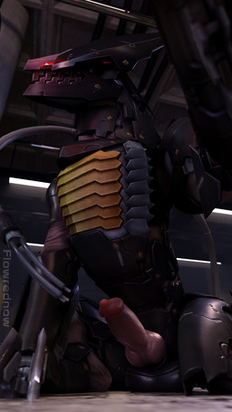 animal_genitalia animal_penis black_body canine_genitalia canine_penis detailed_background genitals knot knotted_penis looking_at_viewer machine male on_model penis solo tail flowrednow russy_(artist) konami metal_gear metal_gear_rising:_revengeance platinumgames blade_wolf robot robot_feral 3d_(artwork) digital_media_(artwork)