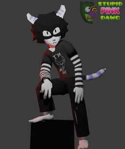 alternative_fashion anthro clothed clothing emo fully_clothed male solo stupidpinkdawg rawdawgcomics_(series) augie_(rawdawgcomics) felid feline mammal 3d_(artwork) 5:6 digital_media_(artwork) hi_res