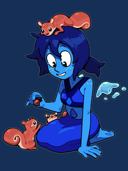 5_fingers acorn ambiguous_gender bangs barefoot belly_gem blue_body blue_hair blue_skin bottomwear breasts clothed clothing crop_top curled_tail feet female feral fingers floating_wings food freckled_face freckled_shoulders freckles fruit gem group hair kneeling long_hair midriff nut_(fruit) paws plant ponytail shirt skirt smile tail toes toony topwear unusual_anatomy unusual_wings water water_wings wings discount-supervillain cartoon_network steven_universe steven_universe:_future nice_lapis_(steven_universe) alien alien_humanoid gem_(species) humanoid lapis_lazuli_(gem_species) mammal rodent sciurid tree_squirrel winged_humanoid 3:4 alpha_channel digital_media_(artwork)