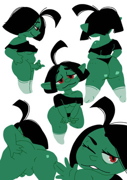 balls black_hair breasts butt clothed clothing footwear genitals gynomorph hair intersex masturbation not_furry off_shoulder penis red_eyes shortstack shortstack_gynomorph shortstack_intersex slightly_chubby socks solo spread_butt spreading stretch_marks under_boob underwear spicynutcola hibi hibi_(spicynutcola) goblin humanoid absurd_res digital_media_(artwork) hi_res