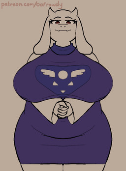 2_horns 5_fingers anthro areola bedroom_eyes belly big_areola big_breasts bouncing_breasts breast_drop breast_squish breasts clothed clothing clothing_lift curvy_figure dress dress_lift eyelashes female fingers floppy_ears fupa fur horn huge_breasts looking_at_viewer mature_female narrowed_eyes navel nipples no_underwear pink_nipples presenting presenting_breasts pubes purple_clothing red_eyes sagging_breasts seductive simple_background slightly_chubby slightly_chubby_female smile smiling_at_viewer smug_grin solo squish thick_thighs voluptuous voluptuous_anthro voluptuous_female white_body white_fur wide_hipped_female wide_hips oofrowdy undertale undertale_(series) toriel boss_monster_(undertale) bovid caprine mammal 2d_animation animated digital_media_(artwork) frame_by_frame