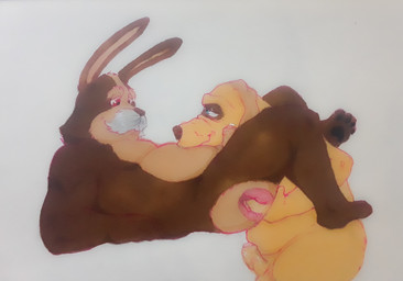 anal anal_fingering anal_masturbation anthro bodily_fluids cutaway duo elderly facial_hair fingering genital_fluids looking_at_another male male/male masturbation mustache precum slightly_chubby eric_dream_everyotherheart nintendo star_fox general_pepper peppy_hare canid canine canis domestic_dog hare lagomorph leporid mammal hi_res traditional_media_(artwork)