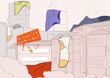 angry anthro boxers_(clothing) building clothed clothed_anthro clothed_male clothing dialogue exclamation_point footwear fully_clothed fully_clothed_anthro fully_clothed_male macro male shirt smelly smelly_socks smelly_underwear socks solo speech_box stink_fumes stink_lines tank_top text threatening topwear underwear yelling dudenahuel nahuel_(dudenahuel) canid canine mammal maned_wolf 2023 absurd_res english_text hi_res
