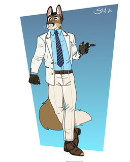 anthro balls barely_visible_balls barely_visible_genitalia barely_visible_penis belt belt_buckle biped blue_dress_shirt blue_necktie boots bottomwear bracelet buckle cigar circumcised clothed clothed_anthro clothed_male clothing collared_shirt countershading dipstick_tail dress_shirt ear_piercing ear_ring ear_stud ears_up flaccid footwear fully_clothed fully_clothed_anthro fully_clothed_male genitals glans holding_cigar holding_object humanoid_genitalia humanoid_penis inner_ear_fluff jewelry looking_aside male male_anthro markings necktie pants pattern_necktie penis piercing plantigrade ring ring_piercing shirt shoes solo striped_necktie suit suit_jacket tail tail_markings text topwear translucent translucent_clothing tuft whiskers white_bottomwear white_clothing white_inner_ear_fluff white_pants white_suit bartek22 sid_(bartek22) 2025 character_name flat_colors hi_res