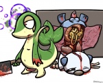 ambiguous_gender blood bone disembowelment dissection gore grotesque_death male meat_cleaver mustelid navel nightmare_fuel nintendo one_eye_closed oshawott otter penis pokehidden pokémon psycho_killer reptile ribs scalie snake snivy tapering_penis video_games ♂
Rating: Explicit
Score: 0
User: RocketSeason101
Date: June 02, 2013