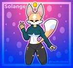 absurd_res anthro breasts clothing cordicedraw crop_top cropped_hoodie female fur hi_res leggings legwear midriff navel orange_body orange_fur pion shirt solange_(cordicedraw) topwear under_boob white_body white_fur