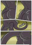 anubis butt comic deity egyptian_mythology goo_creature growth hi_res male middle_eastern_mythology muscular mythology possession rex_equinox tail tail_growth transformation