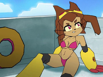 anthro bikini bouncing_breasts breasts cleavage clothed clothing cloud collarbone curvy_figure female hourglass_figure navel pink_bikini pink_clothing pink_eyes pink_swimwear pouting reclining riding side_boob skimpy solo string swimwear two-piece_swimsuit under_boob whiskers keron_dv gameoverse glitch_productions kit_bodega domestic_cat felid feline felis mammal 4:3 animated short_playtime sound video