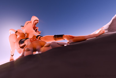 anthro armwear big_breasts blue_eyes bodypaint breasts clothing desert feathers female genitals jewelry legwear nipples nude solo tribal vulva mess_maker mayosplash_(modeler) disney the_lion_king nala_(the_lion_king) felid feline lion mammal pantherine 3d_(artwork) digital_media_(artwork)