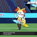 1:1 2022 anthro arena assisted_exposure attack battle_damage biped black_body black_fur blush bottomwear braixen cheek_tuft cherry_panties cherry_print cherry_print_panties cherry_print_underwear cherry_underwear clothing clothing_loss crowd digital_drawing_(artwork) digital_media_(artwork) dipstick_tail embarrassed english_text exploding_clothing exposed_panties facial_tuft female flat_colors front-print_panties full-length_portrait fur gameplay_mechanics generation_6_pokemon group hi_res interface looking_down markings nintendo panties pattern_bottomwear pattern_clothing pattern_panties pattern_underwear paws pazymomo pink_clothing pink_panties pink_underwear pokemon pokemon_(species) polka_dot_panties portrait print_clothing print_panties print_underwear pseudo_clothing pseudo_clothing_removed public public_exposure raised_arms razor_shell_(move) red_eyes solo stadium standing stick_in_tail summer_(pazymomo) tail tail_markings text torn_pseudo_clothing tuft underwear wardrobe_malfunction white_body white_fur yellow_body yellow_fur