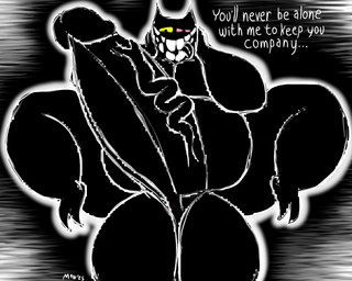 alternate_dimension anthro aroused balls belly big_balls big_belly big_muscles big_pecs big_penis dialogue floating genitals hand_on_face horror_(theme) huge_balls huge_penis humanoid_genitalia humanoid_penis hyper hyper_balls hyper_genitalia hyper_penis imminent_sex looking_at_viewer male muscular narrowed_eyes overweight overweight_male pecs penis scary smile smiling_at_viewer solo spread_legs spreading talking_to_viewer text tongue tongue_out vein veiny_penis m4n friend_(deltarune) felid feline imaginary_friend mammal monster void_monster 5:4 absurd_res english_text hi_res