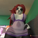 anthro bedroom_eyes big_breasts breasts clothed clothed_anthro clothed_female clothing curvy_anthro curvy_figure female genitals hair heterochromia lingerie looking_at_viewer narrowed_eyes nipples partially_clothed pussy red_hair seductive solo text thick_thighs wide_hips xelli blizzard_entertainment warcraft bear giant_panda mammal pandaren 1:1 3d_(artwork) digital_media_(artwork) hi_res url