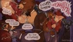anal animal_genitalia animal_penis anthro anthro_on_anthro anthro_penetrated anthro_penetrating anthro_penetrating_anthro balls big_balls big_penis bodily_fluids bow_tie butt canine_genitalia canine_penis clothed clothed/nude clothing cum cum_in_ass cum_in_mouth cum_inside deep_rimming dialogue drinking drinking_cum ejaculation erection eyebrows eyes_closed felching fellatio fur genital_fluids genitals group group_sex hand_on_head hat headgear headwear jockstrap knot licking looking_pleasured lying machine male male/male male_penetrated male_penetrating male_penetrating_male motion_lines muscular muscular_anthro muscular_male musk narrowed_eyes nude on_back oral oral_penetration oral_sandwich orgasm penetration penile penis penis_in_mouth penis_lick profanity purple_background rimming saliva saliva_on_penis saliva_on_tongue sex sheath simple_background smile spread_legs spreading standing sweat tail tail_motion tailwag text threesome tongue tongue_out top_hat topless topless_anthro topless_male trio tuft underwear fanofthefurr five_nights_at_freddy's scottgames bonnie_(fnaf) foxy_(fnaf) freddy_(fnaf) animatronic bear canid canine fox lagomorph leporid mammal rabbit robot 2025 absurd_res english_text hi_res signature