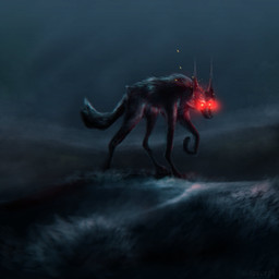 ambiguous_gender black_body black_ears black_fur black_tail ears_up embers feral fluffy fluffy_tail front_view fur glowing glowing_eyes grass night outside paws plant pointy_ears prick_ears quadruped raised_paw red_glow scenery solo tail text three-quarter_view louceph british_mythology european_mythology mythology black_shuck canid canine canis mammal mythological_canine mythological_creature spectral_dog spirit wolf 1:1 2019 artist_name digital_media_(artwork) digital_painting_(artwork) full-length_portrait hi_res painting_(artwork) portrait