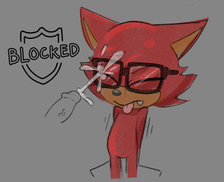 anthro bodily_fluids cum cum_on_face cum_on_glasses cumshot disembodied_penis ears_down ejaculation eyes_closed eyewear featureless_chest featureless_crotch flinch genital_fluids genitals glasses male male/male penis pivoted_ears snaggle_tooth tongue tongue_out young young_anthro silverline sega sonic_the_hedgehog_(series) gadget_the_wolf canid canine canis mammal wolf colored_sketch sketch