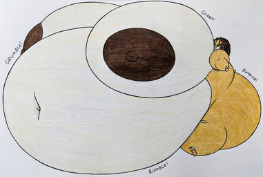 anthro areola belly big_belly big_breasts big_butt breasts brown_nipples butt claws female huge_belly huge_breasts huge_butt hyper hyper_belly hyper_breasts morbidly_obese navel nipples nude obese obese_anthro obese_female onomatopoeia overweight overweight_anthro overweight_female sitting solo sound_effects text thick_thighs wide_hips thaliaglacyswells nintendo pokemon sandpancake generation_1_pokemon pokemon_(species) sandslash 2023 english_text hi_res traditional_media_(artwork)