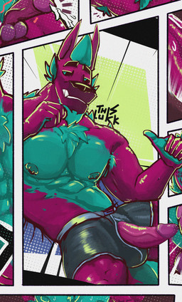 armpit_hair big_penis body_hair boxer_briefs clothing college genitals grin hair humanoid_genitalia humanoid_penis male muscular nipples panel_skew penis penis_poking_out penis_through_fly school smile solo underwear this_lukk mythology animal_humanoid dragon human humanoid lizard_humanoid mammal mythological_creature mythological_scalie reptile reptile_humanoid scalie scalie_humanoid absurd_res comic hi_res