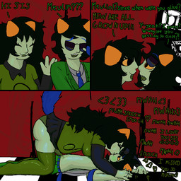 anthro blue_tail bodily_fluids bottomwear clothing duo female forced genital_fluids gynomorph imminent_rape imminent_sex intersex intersex/female kissing legwear precum sexual_assault skirt slightly_chubby tail text thigh_highs noe_meows homestuck homestuck:_beyond_canon ms_paint_adventures meulin_leijon nepeta_leijon alien humanoid troll_(homestuck) 1:1 comic english_text ancestor_and_descendant_(lore) daughter_(lore) incest_(lore) mother_(lore) mother_and_child_(lore) mother_and_daughter_(lore) parent_(lore) parent_and_child_(lore) parent_and_daughter_(lore)