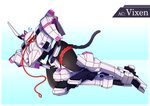 alternate_species animal_ears anthro armor blush cat_tail clothing codpiece collar cybernetic_arm cybernetic_head cybernetic_leg cybernetic_limb cybernetic_torso cybernetics female furrification genitals leash leashed_collar lingerie machine mecha mecha_musume mechanic small_arms small_waist solo thick_thighs tiny_arms wasp_waist white_body karie armored_core_(series) fromsoftware vixen_(armored_core) cyborg domestic_cat felid feline felis mammal absurd_res full-length_portrait hi_res portrait