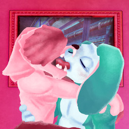 anthro attracted attraction blush duo feelings happy hug hugging_another kisses kissing love male male/male pure romantic romantic_couple pleskoslez 1:1