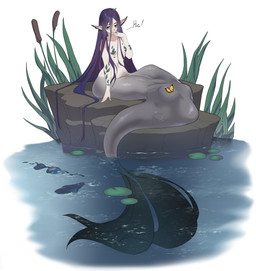 after_vore belly duo female female_pred female_prey fully_inside hair haven't_seen_them human_prey humanoid_pred lake long_hair simple_background sitting split_form vore white_background 4kkc aquatic human humanoid mammal merfolk 2025 absurd_res hi_res