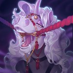 ambiguous_gender anthro bedroom_eyes bit_gag bodily_fluids drooling gag glistening_eyelids horn lidded_eyes mouth_shot muzzle_(object) narrowed_eyes open_mouth purple_eyelids purple_eyes saliva seductive solo submissive tongue zilya-lya mythology equid equine mammal mythological_creature mythological_equine unicorn male_(lore)