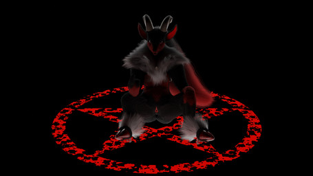 2_horns anthro black_background black_body black_fur breasts cloven_hooves female fur genitals hair hooves horn long_ears looking_at_viewer multicolored_body multicolored_fur nipples ponytail red_body red_fur simple_background solo spread_legs spreading tongue vulva white_body white_fur doublestuffed palworld pocketpair incineram pal_(species) 16:9 3d_(artwork) blender_(artwork) digital_media_(artwork) hi_res widescreen