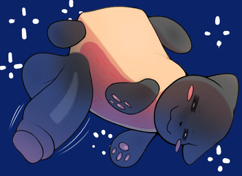 balls big_balls blue_background feral genitals happy huge_balls hyper hyper_balls hyper_genitalia male simple_background sleeping solo baudelario nyan_cat_(copyright) nyan_cat domestic_cat felid feline felis mammal absurd_res hi_res meme