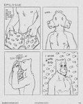 beard boxers_(clothing) clothing dialogue epilogue facial_hair heart_symbol looking_away male musk neck_tuft nipples pattern_boxers pattern_clothing pattern_underwear smile solo spiral_eyes text tuft underwear sharkinthepark small_bear_(sharkinthepark) bear fish mammal marine 2025 4:5 absurd_res black_and_white comic english_text hi_res line_art monochrome