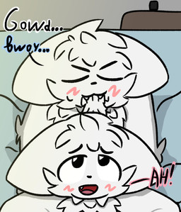 anthro bed bite duo from_behind_position furniture good_boy looking_pleasured male male/male neck_bite sex teeth gokkin boy_kisser_(meme) hi_res meme