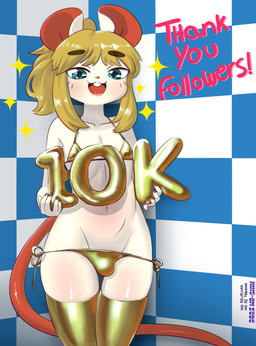 anthro balloon bikini blonde_hair buckteeth bulge checkered checkered_background clothed clothing colored_nails femboy fingernails fur gold_bikini gold_stockings hair inflatable legwear male nails open_mouth pattern_background pink_inner_ear purple_fingernails purple_nails red_nose simple_background skimpy smile solo stockings swimwear teeth text tight_clothing two-piece_swimsuit white_body white_fur yellow_bikini_bottom yellow_bikini_top yellow_clothing yellow_legwear yellow_stockings mr-shin marvin_(mr-shin) mammal mouse murid murine rodent 2025 english_text hi_res