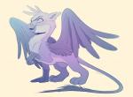 looking_up male pose solo wings imalou friendship_is_magic hasbro my_little_pony mythology gallus_(mlp) avian gryphon mythological_avian mythological_creature absurd_res hi_res monochrome