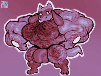 anthro arm_hair big_muscles big_pecs body_hair bulge chest_hair excessive_hair hairy huge_muscles hyper hyper_muscles leg_hair male muscular muscular_arms muscular_legs pecs shortstack solo very_hairy supermattym8 nintendo pokemon generation_4_pokemon pokemon_(species) riolu hi_res