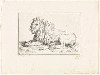 backsack balls blank_stare digitigrade feral genitals lying lying_on_ground male male_feral mane on_ground quadruped side_view solo tail tail_tuft tuft whiskers bernard_picart public_domain felid lion mammal pantherine 1729 18th_century absurd_res ancient_art hatching_(art) hi_res monochrome shaded signature traditional_media_(artwork)