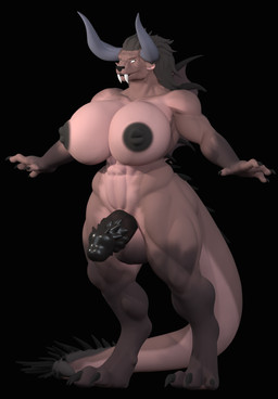 3_toes 4_fingers abs anthro back_spikes balls big_breasts big_horn big_nipples big_penis black_body black_fin black_fur black_hair black_nipples black_penis bovid_horn bovine_horn breasts bull_horn claws digitigrade dorsal_fin fangs feet fin fingers fur genitals gynomorph hair horn intersex inverted_nipples long_hair long_tail muscular muscular_anthro muscular_gynomorph muscular_intersex navel nipples nude_anthro nude_gynomorph penile_spines penis purple_body purple_fur sabertooth_(anatomy) sharp_teeth small_ears smile snout solo spiked_tail spikes spikes_(anatomy) standing tail teeth toe_claws toes white_eyes valacast_(modeler) final_fantasy square_enix fan_character behemoth_(final_fantasy) 3d_(artwork) digital_media_(artwork) hi_res
