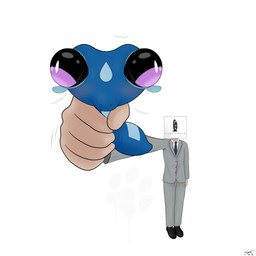 ambiguous_gender black_sclera blue_body bulging_eyes duo emanata faceless_character faceless_human feral for_a_head foreshortening logo multicolored_body necktie purple_eyes simple_background suit_jacket text two_tone_body luzarte game_freak nintendo pokemon pokemon_winds_and_waves gecqua generation_10_pokemon human humanoid lizard logo_head mammal object_head pokemon_(species) reptile scalie 1:1 2026 hi_res meme