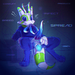 anthro bodily_fluids corruption egg erection face_tentacles gas_mask genitals infestation latex male mask mind_control oviposition parasite penis penis_tentacles slime solo tail tentacles transformation slurak zhylik mythology dragon hybrid mammal mythological_creature mythological_scalie procyonid raccoon scalie 1:1